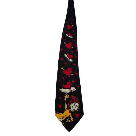 Dr Seuss Green Eggs And Ham Sam I Am Hearts Valentine Novelty Cartoon Necktie - Picture 3 of 9